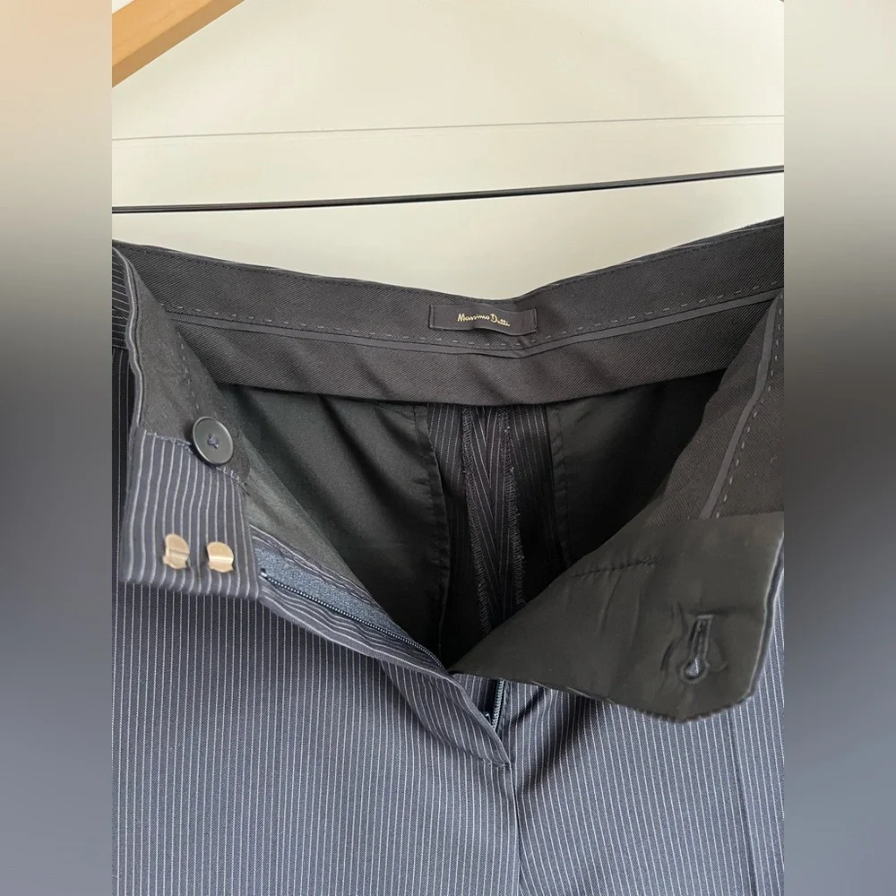 Massimo Dutti Women's Navy Pinstripe Trousers😍😍😍 - Picture 7 of 11